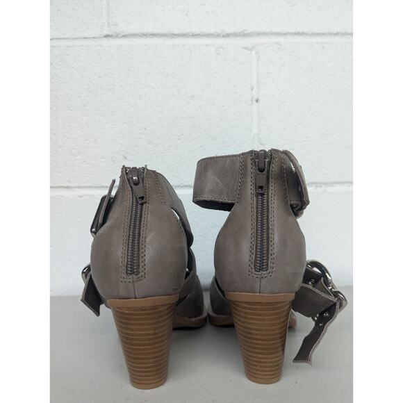 NEW Sz 5.5 Jeffrey Campbell Emilia Silver Buckles Cutout Heels hoes Pointed Toe - Picture 4 of 7